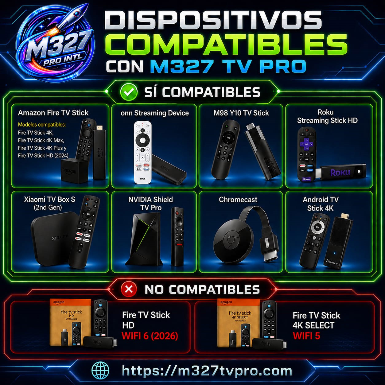 Tipos de dispositivos compatibles con las Apps